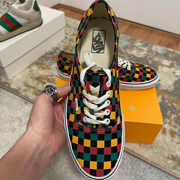 EUC Men’s Sz 12 (Euro Sz 46) Vans Old Skool Check Lace-up Sneakers Multicolored - Picture 13 of 16